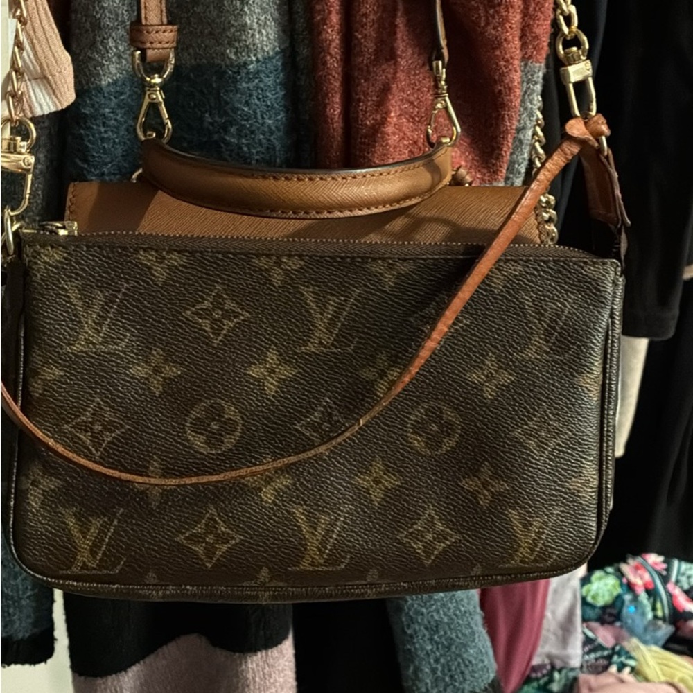 Louis Vuitton Brown Crossbody Bag with Iconic Monogram